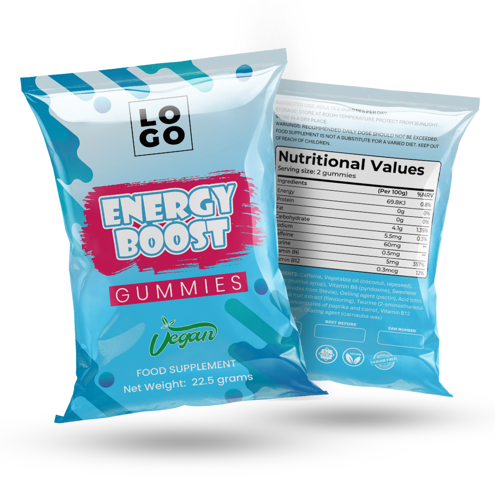 Energy Gummy Packs Private Label - IN STOCK - Dispatched from the Netherlands