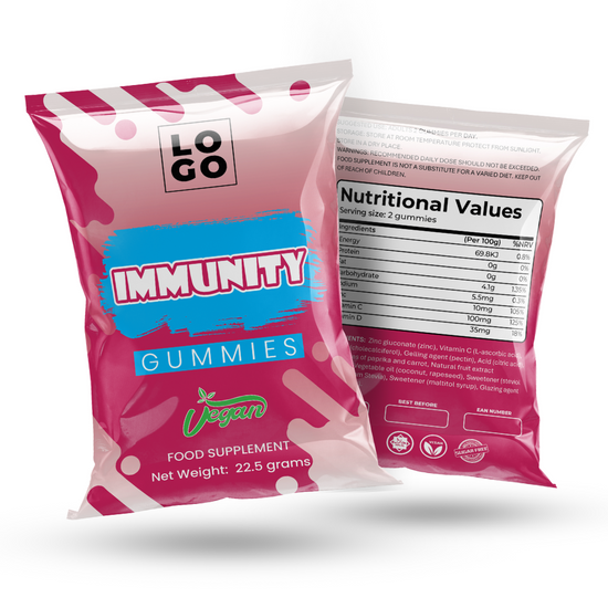 Immunity Gummy Packs Private Label - IN STOCK - Dispatched from the Netherlands