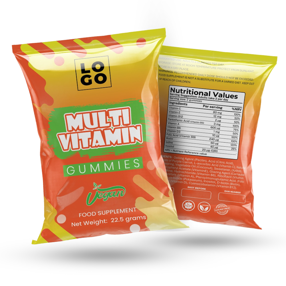 Multivitamin Gummy Packs Private Label - IN STOCK - Dispatched from the Netherlands